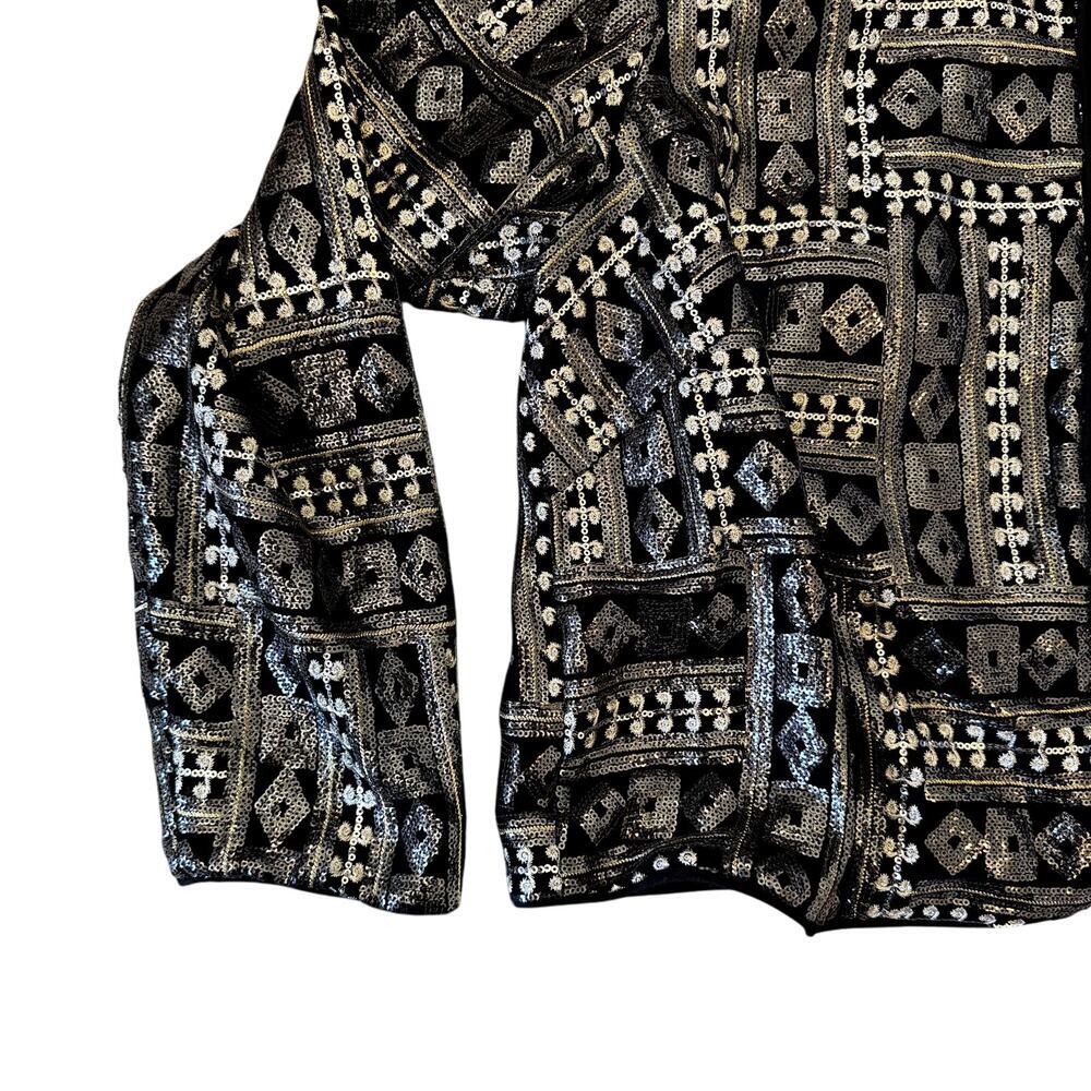 VTG Bob Mackie Wearable Art Black Sequined Jacket Size 18W women's - Picture 6 of 6